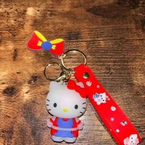 NWOT Hello Kitty Red and Blue Keychain Toy